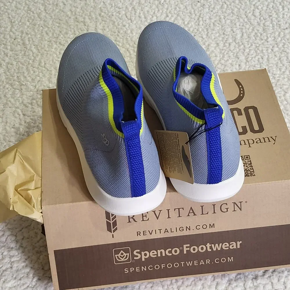 Brand New in Box Spenco Pure Love Slip-On Blue Fog Women's Size 10 B_2
